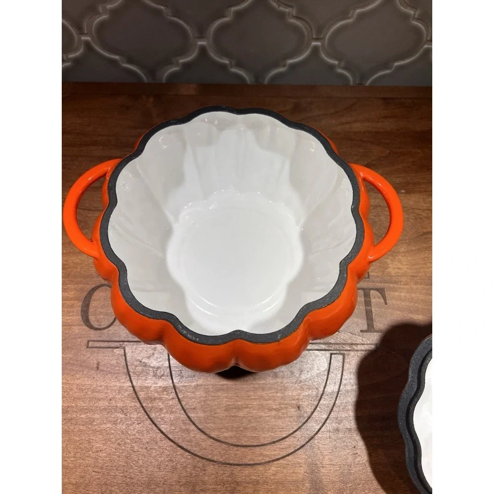 Cooks‎ Essentials Enameled Cast Iron Pumpkin Thanks Giving Holiday Cooking